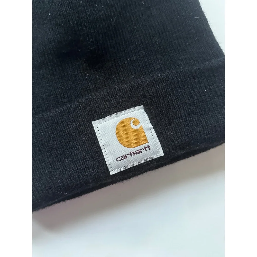 Carhartt‎ A18 BLK Acrylic Watch Hat Beanie Black Made in Canada One Size